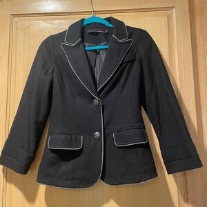 ❤️HostsPick❤️Black Blazer With Gray Trim​​​​​​​​​​